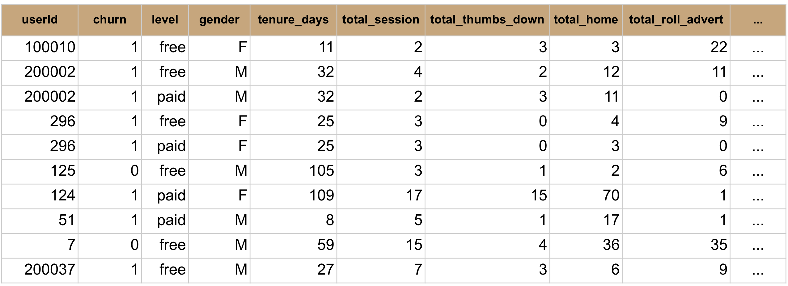 numerical features